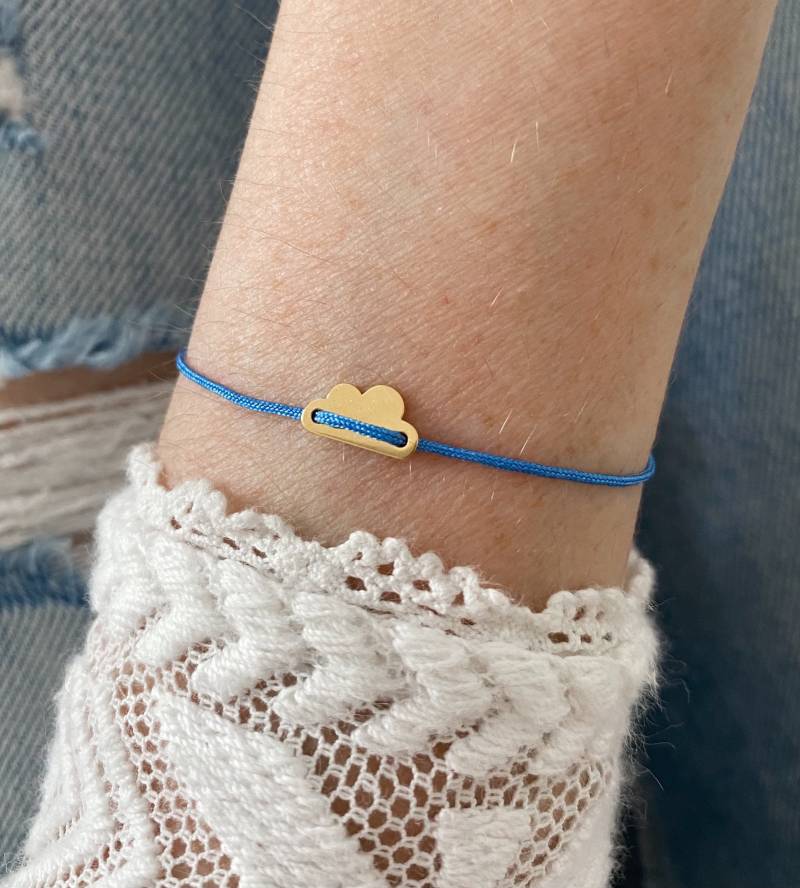 Armband Wolke 925 Sterling Silber Freundschaftsarmband Nylon Kinder Mädchen Geschenk Armkette von myvenajwls