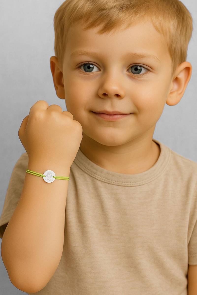 Gravurarmband, Kinderarmband, Armband Junge Mädchen, Dino T-Rex Dinosaurier Freundschaftsarmband Geschenk Gebutstag Einschulung Taufe Geburt von myvenajwls