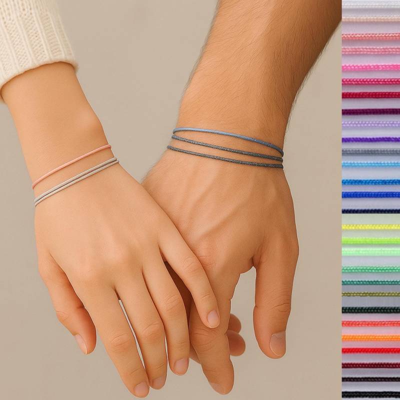 Schlichtes Nylonarmband Freundschaftsarmband Zwillinge Baby Kinder Männer Herren Armband Größenverstellbar Minimalistisch Rot Schiebeknoten von myvenajwls