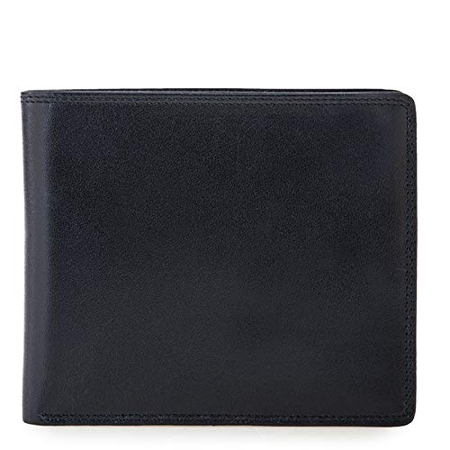 mywalit Unisex Large Flap w/Brite Lite Accessory-Travel Wallet, Black/Blue von mywalit