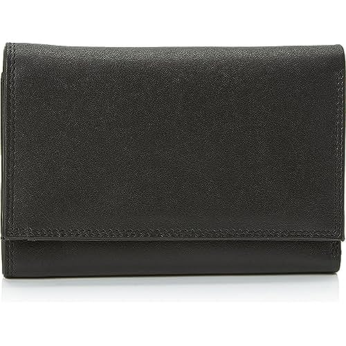 mywalit Unisex Tri Fold with Simple Zip Accessory-Travel Wallet, Black von mywalit