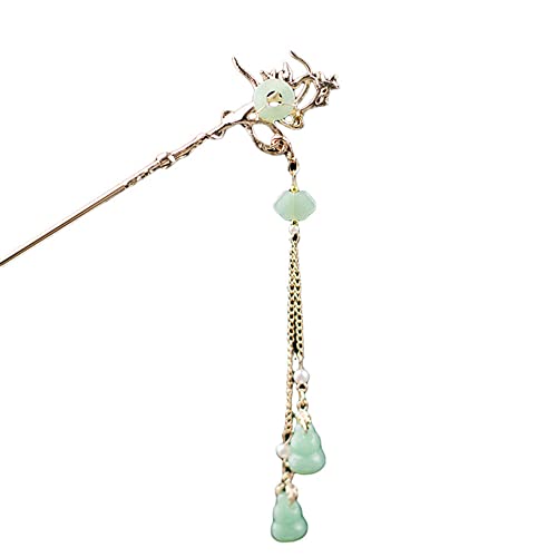 Chinesische Stil Haar Sticks Handmand Retro Haar Gabel mit Farbige Glasur Quaste für Frauen Mädchen Lange Haare von n/aVqd518