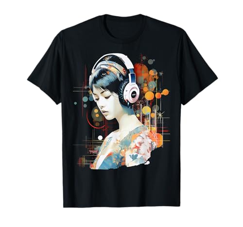 Anime Bunte geometrische Formen Grafik Mädchen Anime T-Shirt von @n!mY