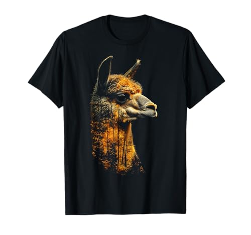 Alpaka Tierliebhaber Grafik Wald Druck Kunst Alpaka T-Shirt Alpaka Tierliebhaber Grafik Wald Druck Kunst Alpaka T-Shirt von @n!mal