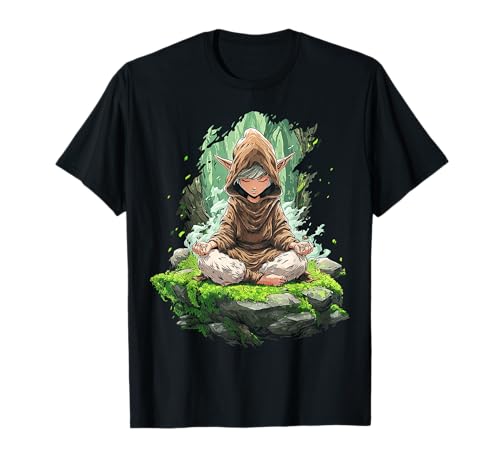 Elfe Mythische Natur Wald Motiv Yoga Männer Kunstwerk Elfe T-Shirt von @n!mal