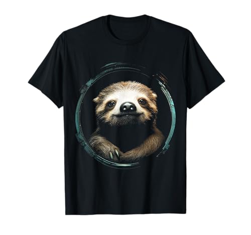 Faultier Gesicht Druck Tierliebhaber Motiv Portrait Kunst Faultier T-Shirt Faultier Gesicht Druck Tierliebhaber Motiv Portrait Kunst Faultier T-Shirt von @n!mal
