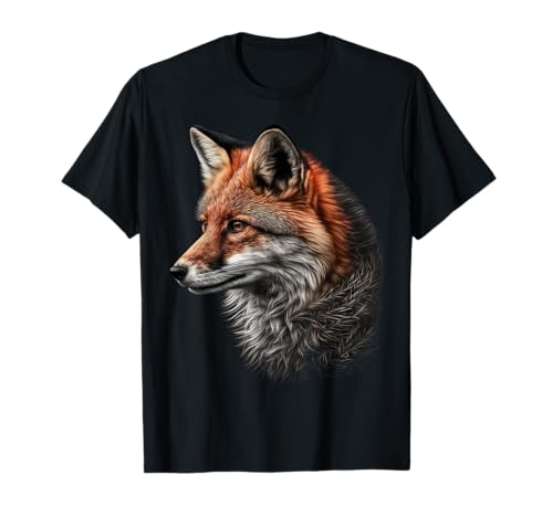 Fuchs Kunst Tierliebhaber Motiv Tier Druck Fuchs T-Shirt von @n!mal