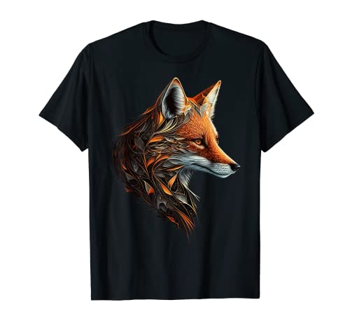 Fuchs Kunst Tierliebhaber Motiv Tier Druck Fuchs T-Shirt von @n!mal