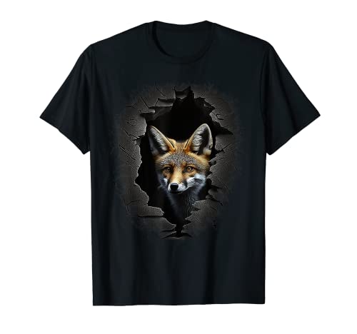 Fuchs Kunst Tierliebhaber Motiv Tier Druck Fuchs T-Shirt von @n!mal