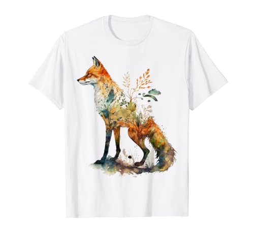 Fuchs Kunst Tierliebhaber Motiv Tier Druck Fuchs T-Shirt von @n!mal