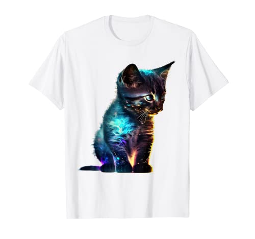 Katzen Tier Druck Katzenmotiv Kunst Katze T-Shirt von @n!mal