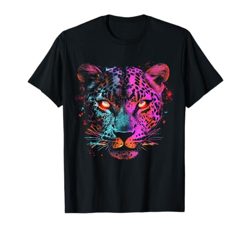 Leopard Gesicht Malerei Motiv Tierliebhaber Druck Kunst Leopard T-Shirt Leopard Gesicht Malerei Motiv Tierliebhaber Druck Kunst Leopard T-Shirt von @n!mal