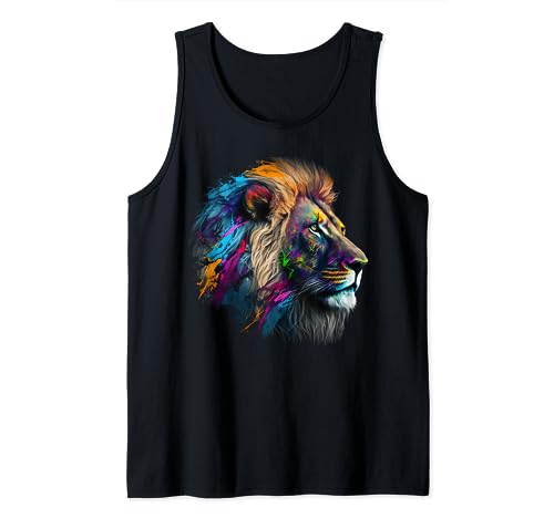 Löwe Tier Druck Kunst Tierliebhaber Bunt Löwe Tank Top Löwe Tier Druck Kunst Tierliebhaber Bunt Löwe Tank Top von @n!mal