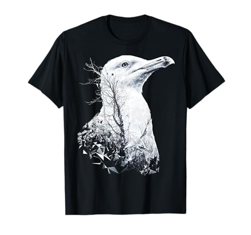 Möwe Vogel Wald Motiv Tier Druck Kunst T-Shirt von @n!mal