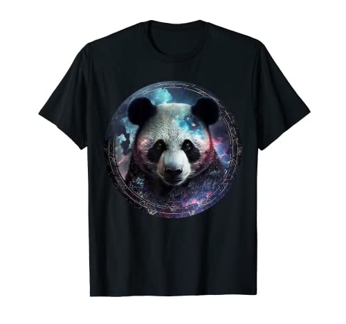 Panda Kunst Fantasie Motiv Tier Druck Panda T-Shirt von @n!mal