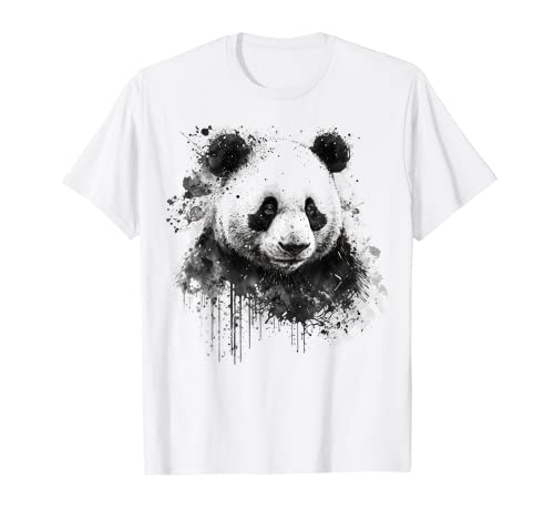 Panda Zeichnung Tier Druck Kunst Tierliebhaber Panda T-Shirt von @n!mal