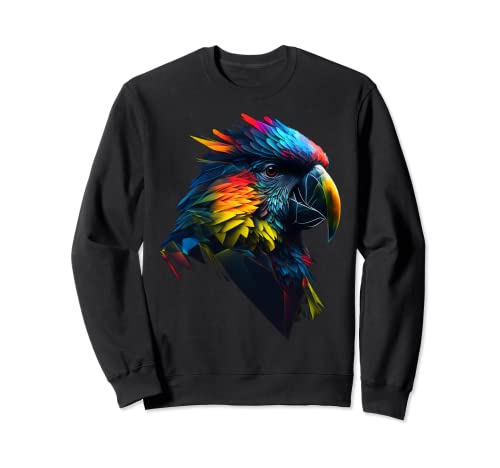 Papagei Tier Druck Kunst Tierliebhaber Papagei Sweatshirt von @n!mal