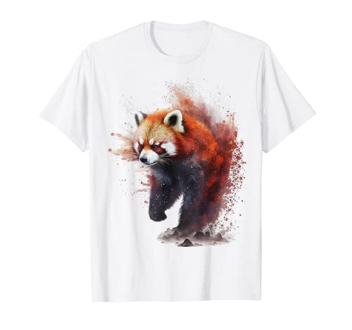 Roter Panda Tier Druck Kunst Tierliebhaber Roter Panda T-Shirt von @n!mal