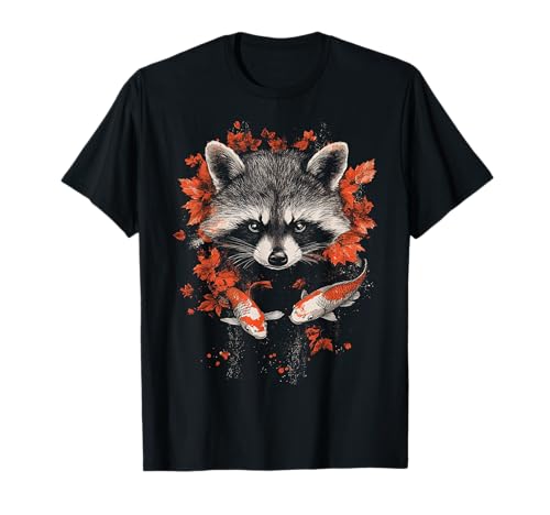 Waschbär Fisch Abstrakte Kunst Tierliebhaber Druck Grafik Waschbär T-Shirt Waschbär Fisch Abstrakte Kunst Tierliebhaber Druck Grafik Waschbär T-Shirt von @n!mal