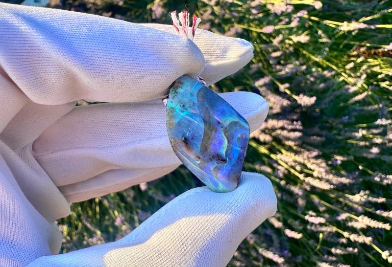 41Ct Wunderbarer Lightning Ridge Opal Anhänger Cosmic.blue | Seitlich Gebohrt von nAturaIArT