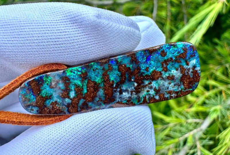 43Ct Highquality Lightning Ridge Opal Anhänger Cosmic.blue | Seitlich Gebohrt von nAturaIArT