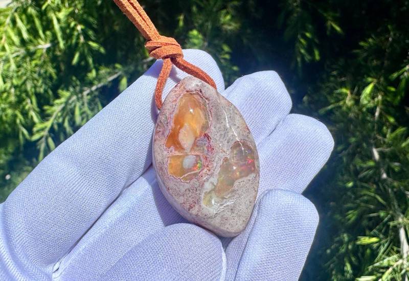 75Ct Feuer Opal | Seitlich Gebohrt, Anhänger Mit Highquality Feuer Opal Aus Mexiko von nAturaIArT