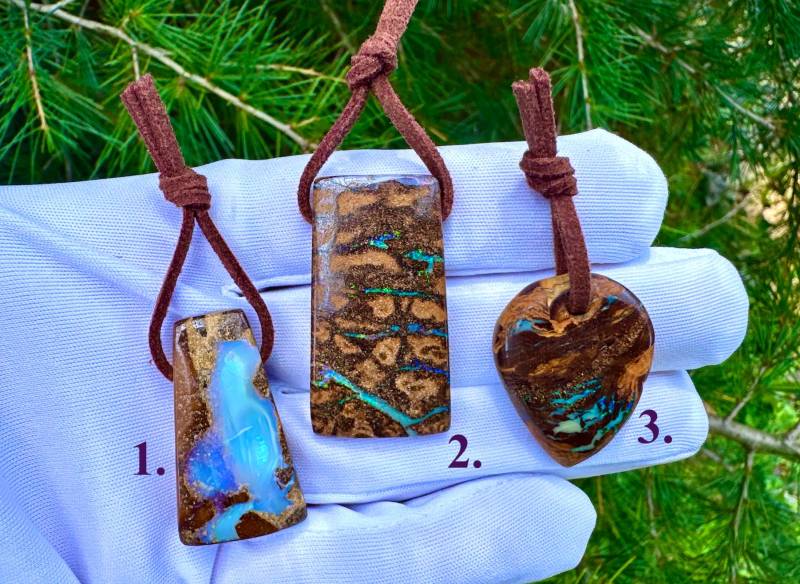 Wunderschöner Und Großer Boulder Opal Anhänger | Seitlich Gebort von nAturaIArT