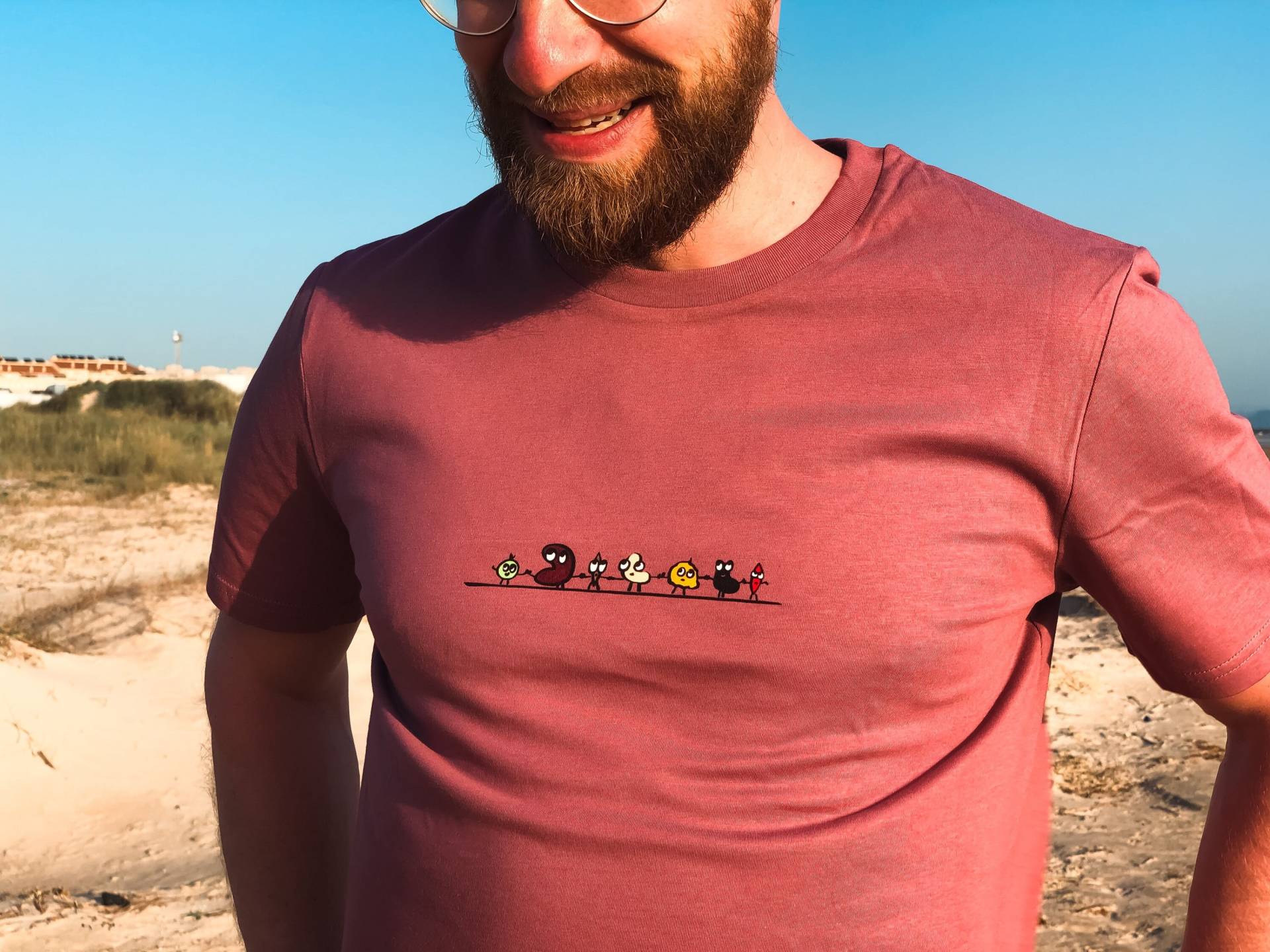 Hülsenfrüchte Männer T-Shirt Bio Bohnen Shirt Grün Mit Lustigem Motiv Aus Flock Geschenk Für Veganer, Köche + Weitere Farben von naaknaak