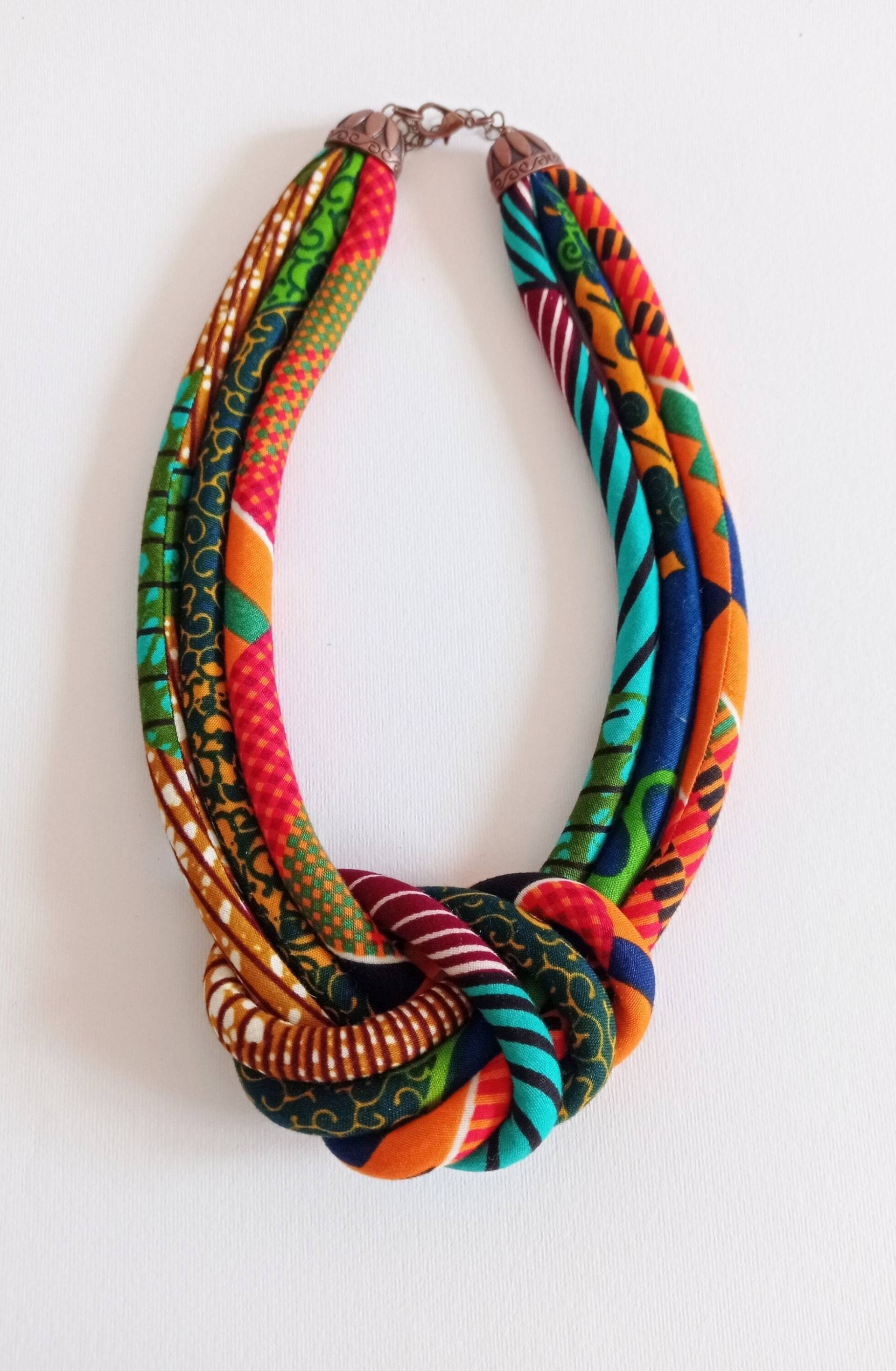 Spedizione Gratuita Per Italia, Collana Africana Tessuto Wachsdruck Estiva Verde E Arancione Con Nodo Decolle Spedizione Gratuita Per Italia, Collana Africana Tessuto Wachsdruck Estiva Verde E Arancione Con Nodo Decolle von nad205