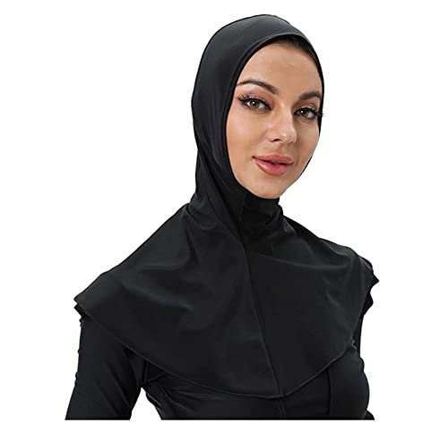 nadamuSun Damen-Bade-Hijabs mit vollständiger Abdeckung, Sonnenschutz(Black) von nadamuSun