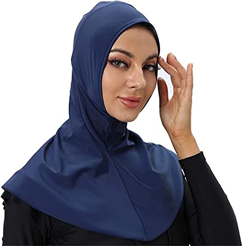 nadamuSun Damen-Bade-Hijabs mit vollständiger Abdeckung, Sonnenschutz(NavyBlue) von nadamuSun