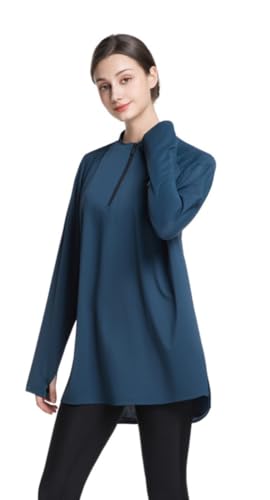 nadamuSun Modest Long Sleeve Shirts for Women Quick Dry Athletic Top Yoga Running Workout Tees for Muslim Women(XL,X6) von nadamuSun