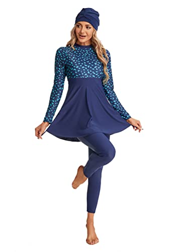 nadamuSun Muslim Swimsuits for Women Modest Islamic Arabic Swimwear Burkini Full Cover Bathing Suits(8XL, X4) von nadamuSun