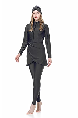 nadamuSun Muslim Swimwear Vollständig bedeckte Badeanzüge Muslimische Bademode Bescheidener Badeanzug für Damen Islamischer Badeanzug Burkini(4XL,X1) von nadamuSun