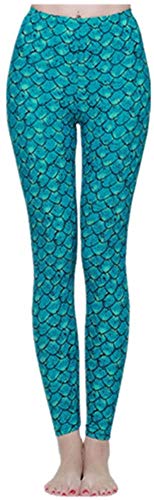 nadamuSun Schwimm Leggings Damen UV Schutz Schwimmhose Hose Bademode Watersport (806MiCaiKuTou, XXL) von nadamuSun