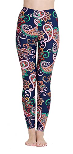 nadamuSun Schwimm Leggings Damen UV Schutz Schwimmhose Hose Bademode Watersport (Floral, L) von nadamuSun