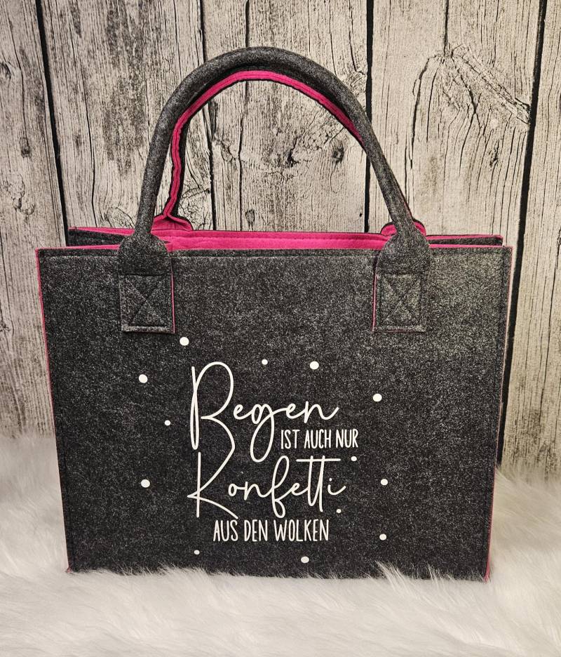 Filztasche | Geschenk Bunt Robuste "Konfetti Regen' von nadelkonfetti