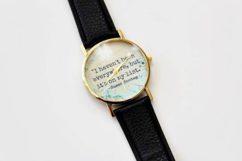 Armbanduhr Spruch Schwarz von nadelspinnereiwerk