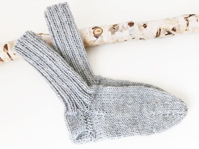 Socken 8-Fach Hellgrau Gr. 32/33 von nadelspinnereiwerk