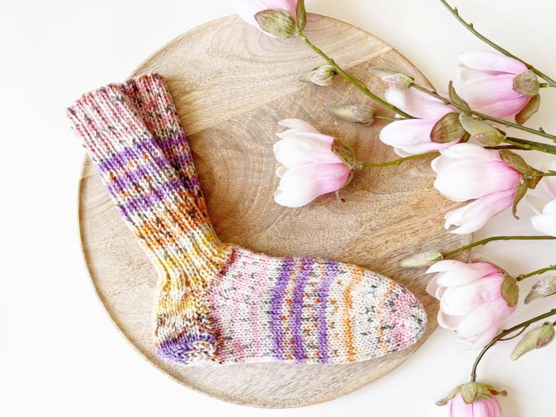 Socken 8-Fach "Landlust' Für Kinder Erwachsene Handgestrickt Größe Wählbar von nadelspinnereiwerk