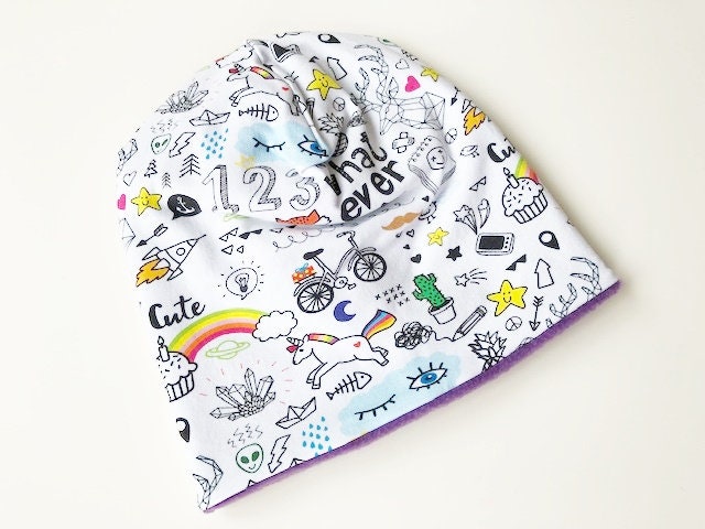 Wendebeanie Ku 49-54 cm What Ever Weiß von nadelspinnereiwerk