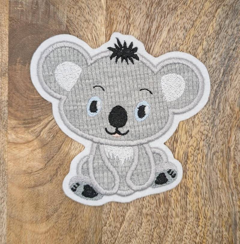 Patch/Applikation/Aufnäher/Bügelbild - Koala, Koalabär Grau von nadelunikat