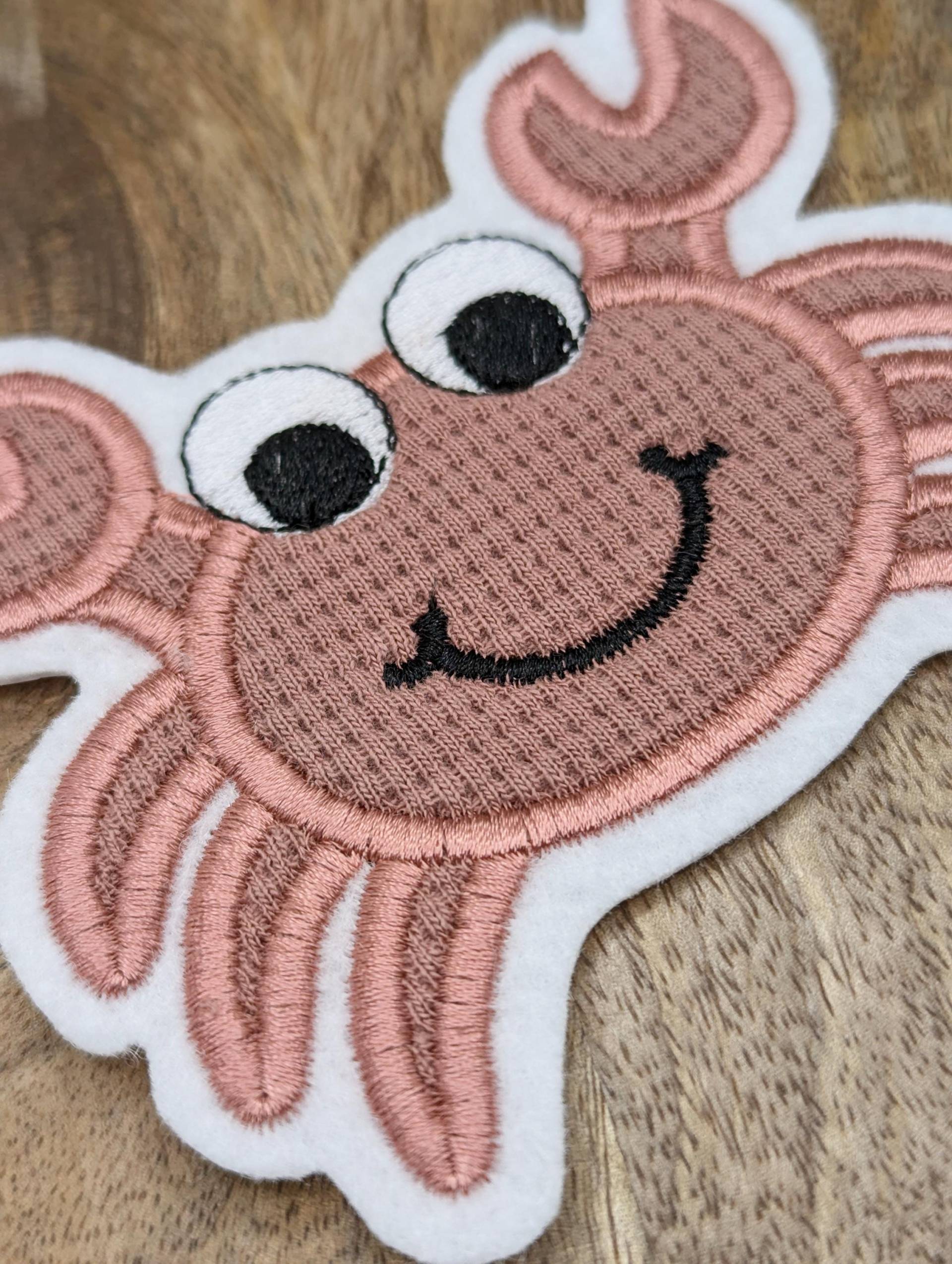 Patch/Applikation/Aufnäher/Bügelbild - Krabbe, Meerestiere Natur von nadelunikat