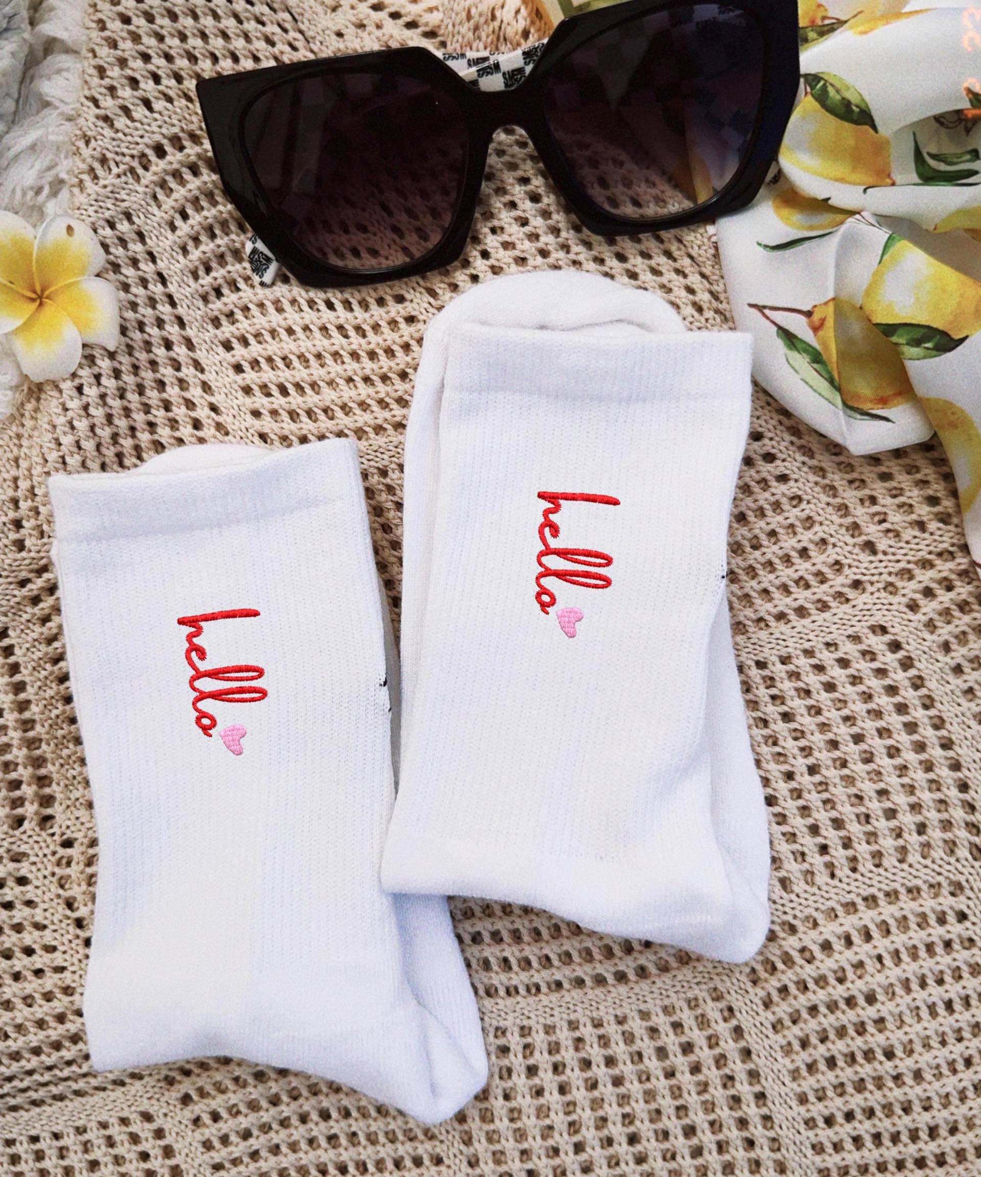 Gestickte Sportsocken, Socken, Personalisierte Crew Socks, Lustige Tennissocken, Statement Bestickt von nadinebrandingdesign