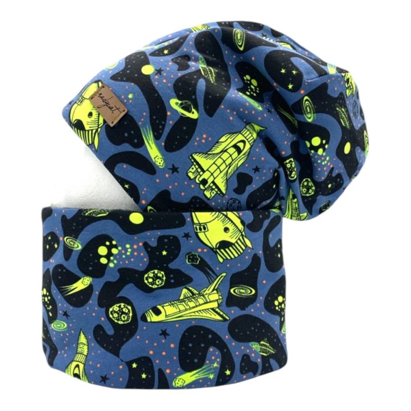 Neon Rocket Yellow, Beanie Mit Passendem Loop Oder Einzeln, Winter Set, Übergangs Mützen Geschenk Für Weihnachten von nadycat