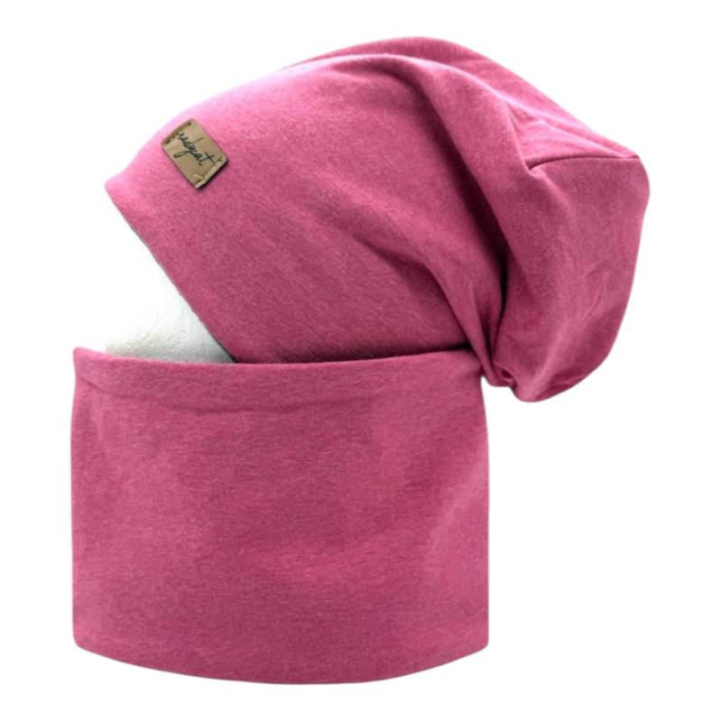 Pink Meliert, Beanie Mit Passendem Loop Oder Je Einzeln, Winter Set, Übergangs Geschenk Für Weihnachten von nadycat