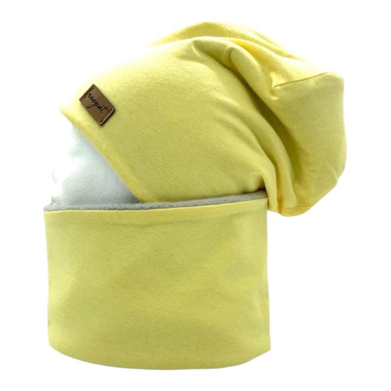 Soft Gelb Meliert, Beanie Mit Passendem Loop Oder Je Einzeln, Winter Set, Übergangs Mützen Geschenk Für Weihnachten von nadycat