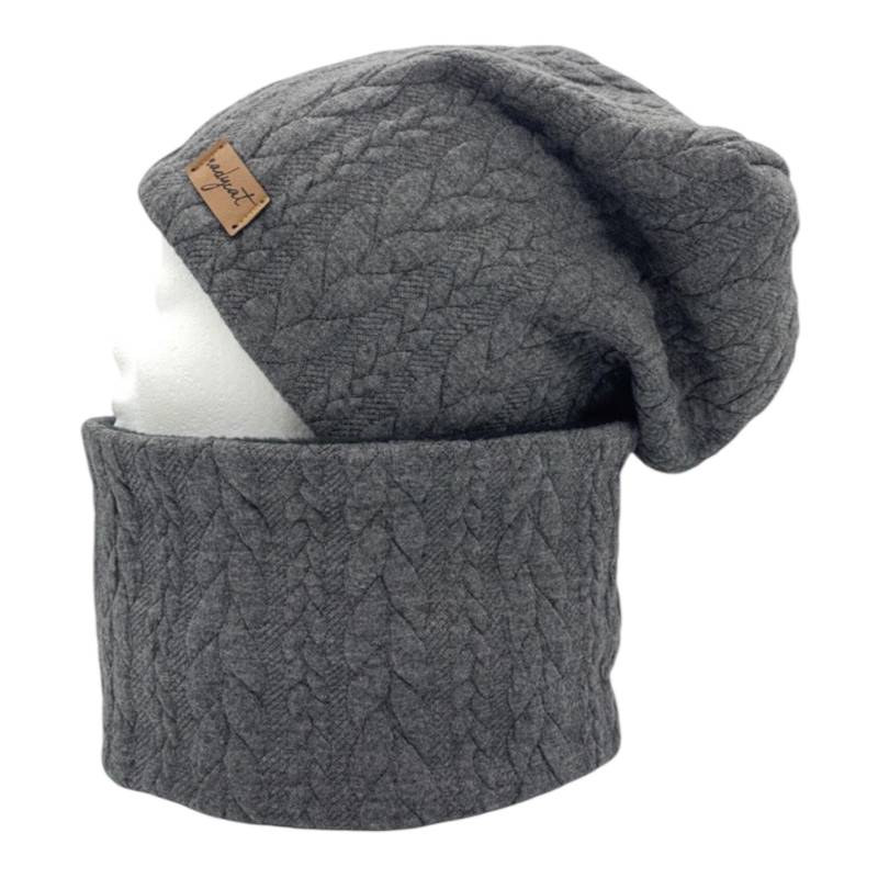 Zopf & Style Anthrazit, Beanie Mit Passendem Loop Oder Einzeln, Winter Set, Übergangs Mützen Geschenk Zu Weihnachten von nadycat