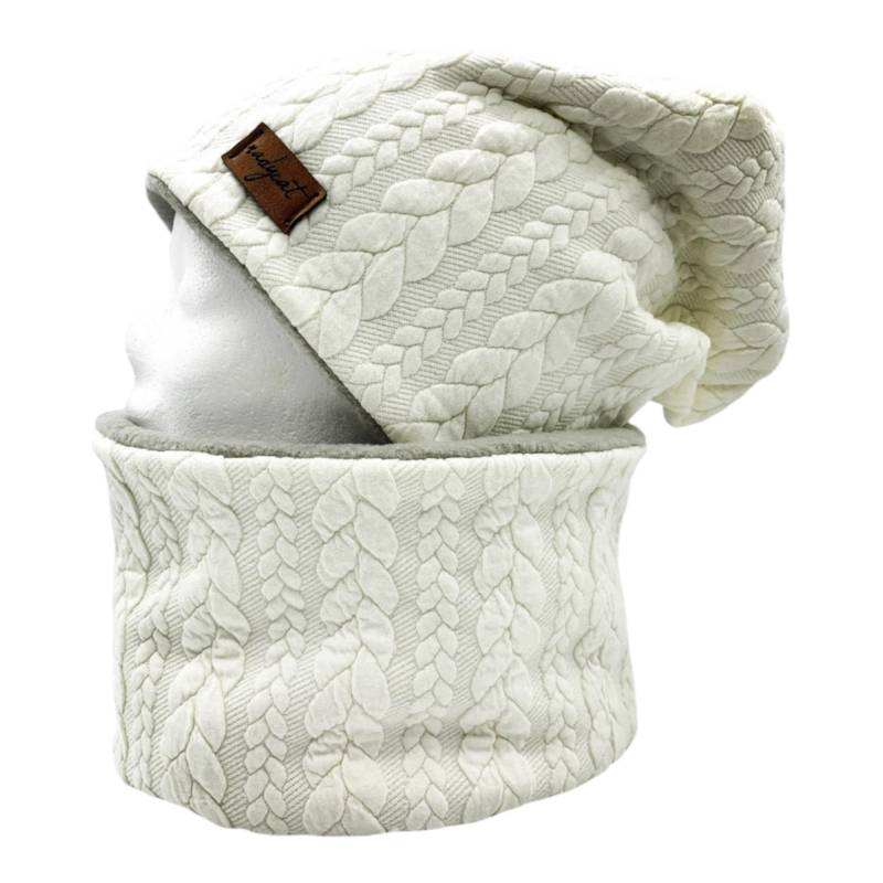 Zopf & Style Ecru, Beanie Mit Passendem Loop Oder Einzeln, Winter Set, Übergangs Mützen Geschenk Zu Weihnachten von nadycat