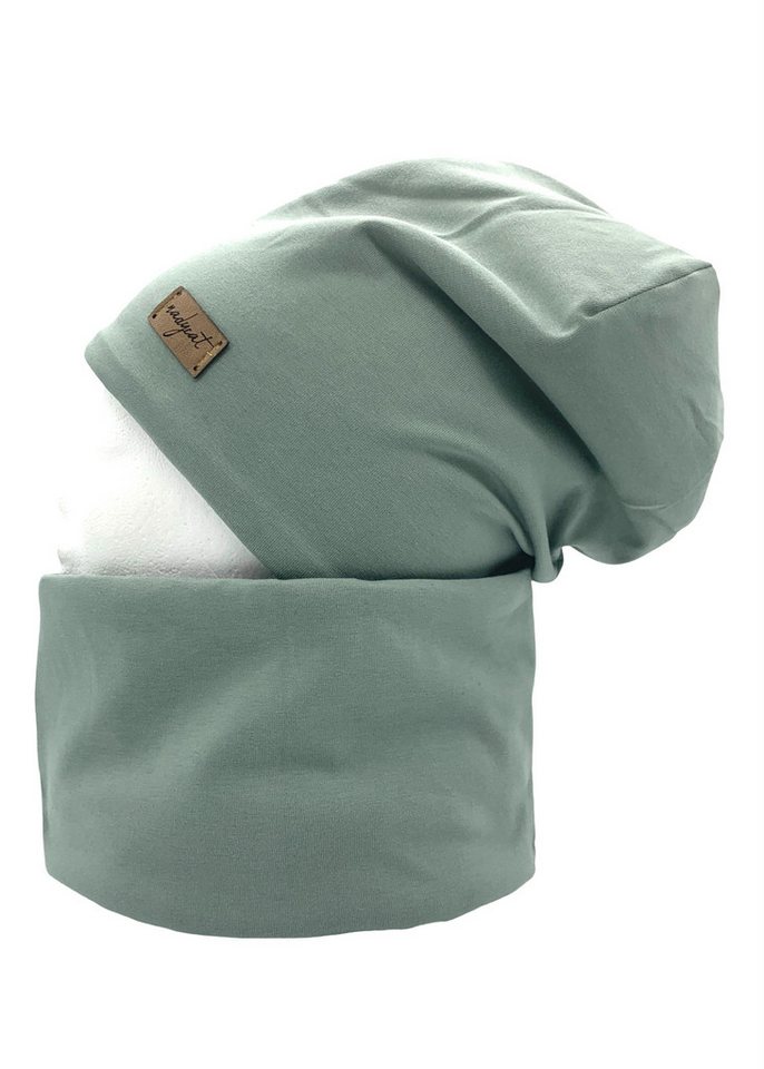 nadycat Beanie DUSTY MINT UNI (2-St., Beanie & Loop) handgefertigt aus der Lausitz von nadycat